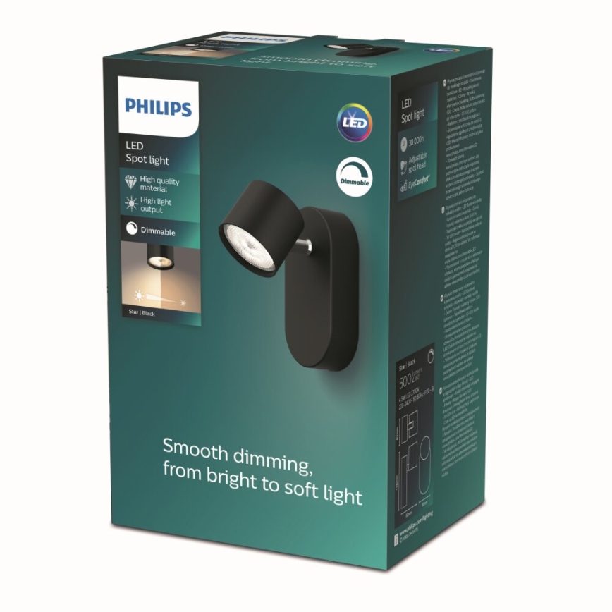 Philips - LED Димируем стенен спот LED/4,5W/230V