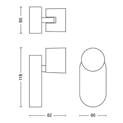 Philips - LED Димируем стенен спот LED/4,5W/230V