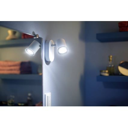 Philips - LED Димируем стенен спот за баня Hue ADORE 1xGU10/5W/230V IP44 + дистанционно