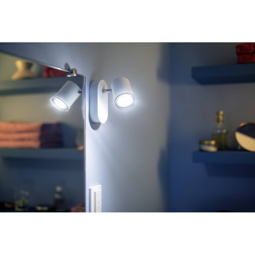Philips - LED Димируем стенен спот за баня Hue ADORE 1xGU10/5W/230V IP44 + дистанционно