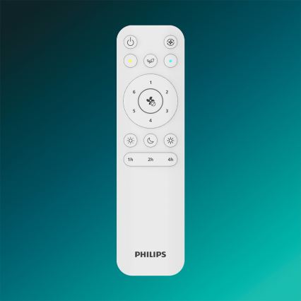 Philips - LED димируем таванен вентилатор OLAS LED/24W/230V Ø 132 см черен/кафяв + дистанционно управление