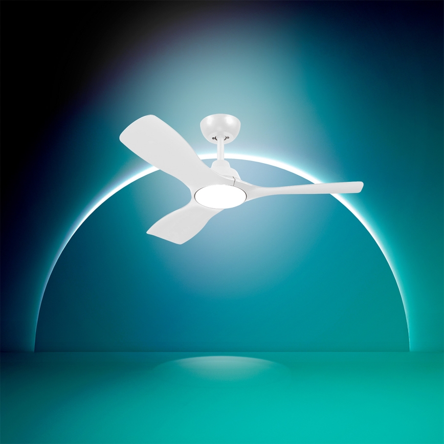 Philips - Димируем LED таванен вентилатор OLAS LED/24W/230V Ø 106 см бял + дистанционно управление