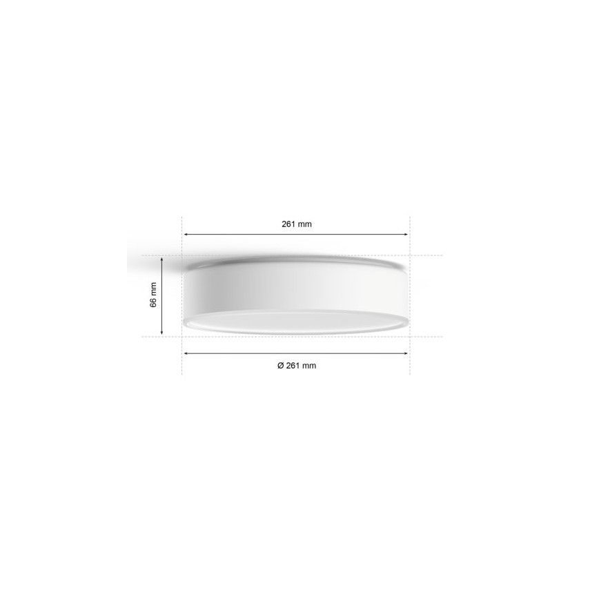 Philips - LED Димируем плафон Hue LED/9,6W/230V 2200–6500K Ø 261 мм бял + дистанционно управление