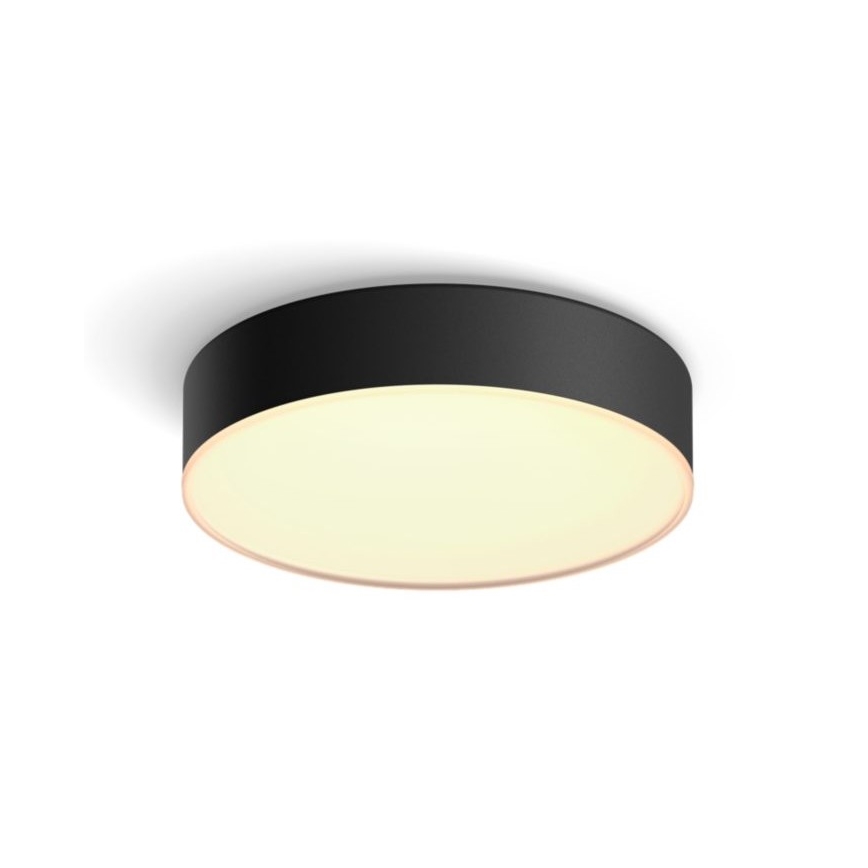 Philips - LED Димируем плафон Hue LED/9,6W/230V 2200-6500K Ø 261 мм черен + дистанционно управление