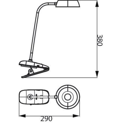 Philips - LED Димируема лампа с щипка DONUTCLIP LED/3W/5V CRI 90 бяла