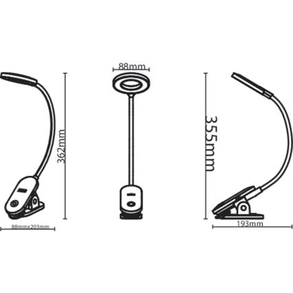 Philips - LED Димируема лампа с щипка LED/5W/5V CRI 90