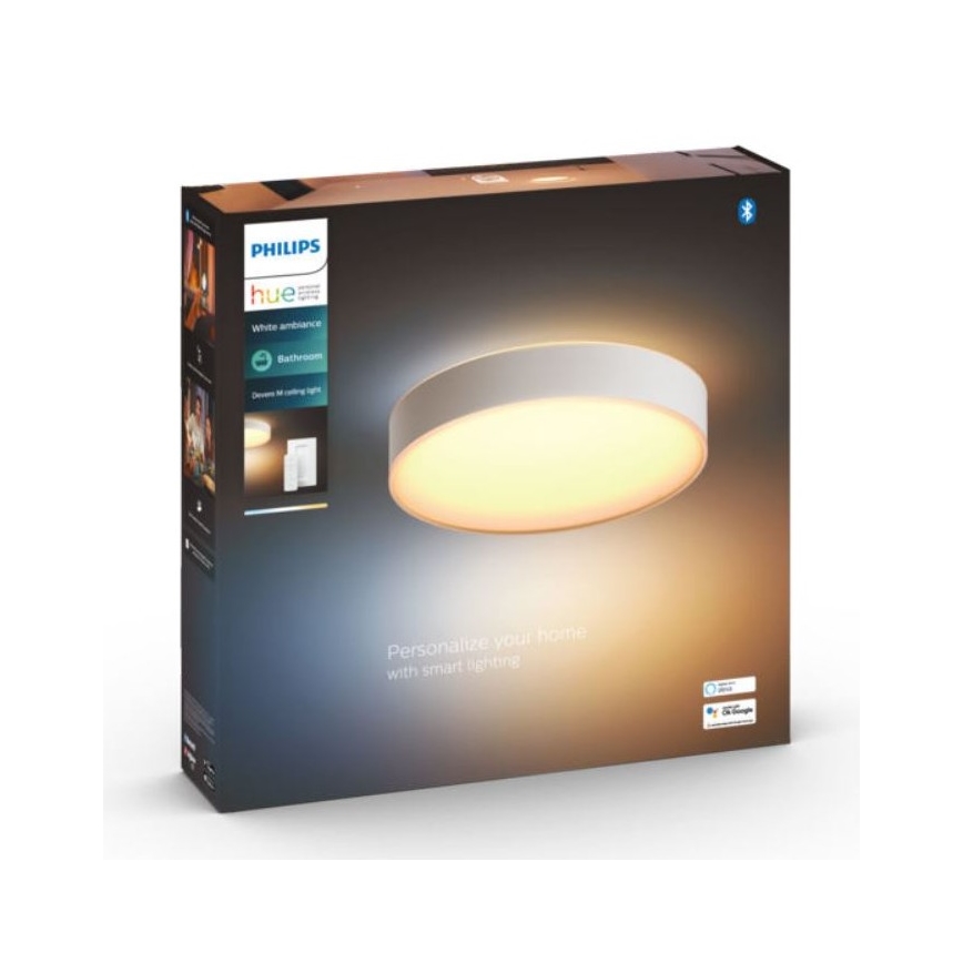 Philips - LED Димируема лампа за баня Hue DEVERE LED/19,2W/230V IP44 ⌀ 381мм 2200-6500K + дистанционно