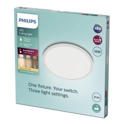 Philips - LED Димируема лампа за баня SCENE SWITCH LED/18W/230V IP44 2700K