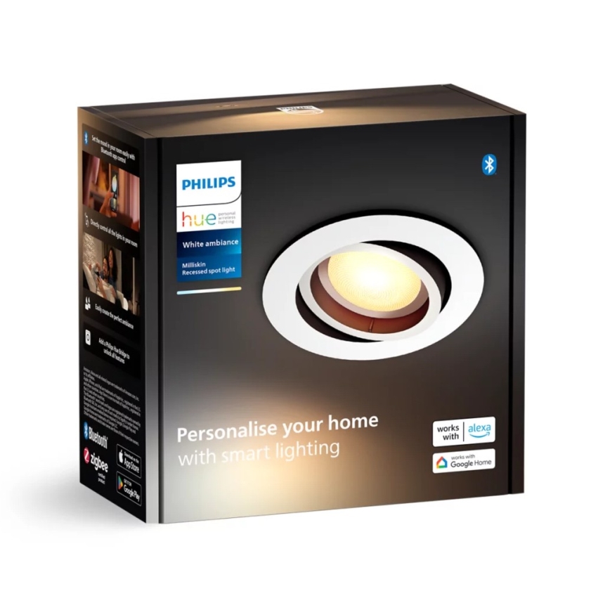Philips - LED Димируема лампа за вграждане Hue MILLISKIN 1xGU10/4,2W/230V 2200-6500K бял