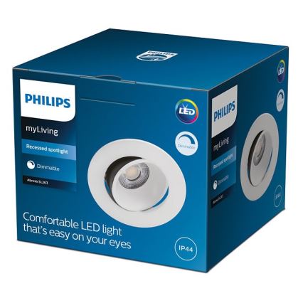 Philips - LED Димируема луничка за баня ABROSA LED/9W/230V IP44