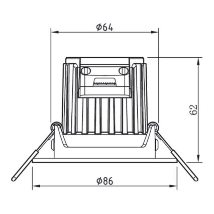 Philips - LED Димируема луничка за баня ABROSA LED/9W/230V IP44