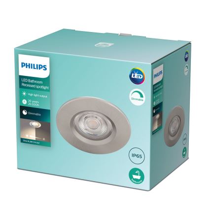 Philips - LED Димируема луничка за баня LED/5W/230V 2700K IP65