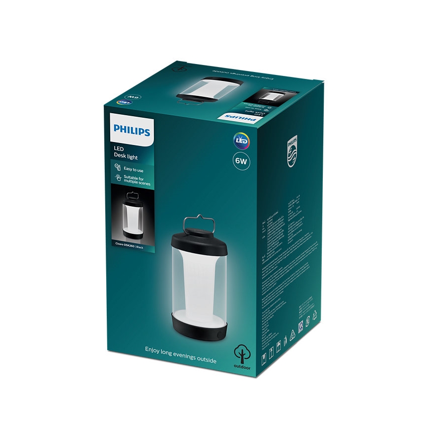 Philips - LED Димируема преносима лампа CICERO LED/6W/5V IP54