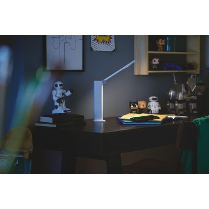 Philips - LED Димируема сензорна настолна лампа AMBER LED/5W/5V 1800 mAh бял