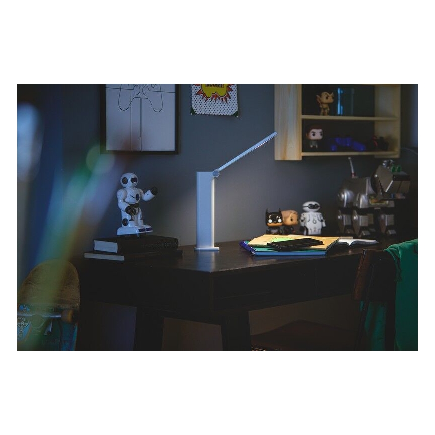 Philips - LED Димируема сензорна настолна лампа AMBER LED/5W/5V 1800 mAh бял