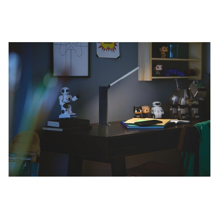 Philips - LED Димируема сензорна настолна лампа AMBER LED/5W/5V черна