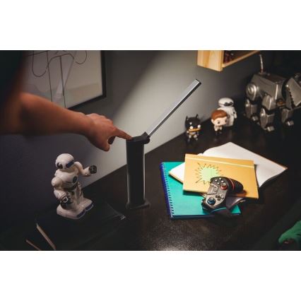 Philips - LED Димируема сензорна настолна лампа AMBER LED/5W/5V черна