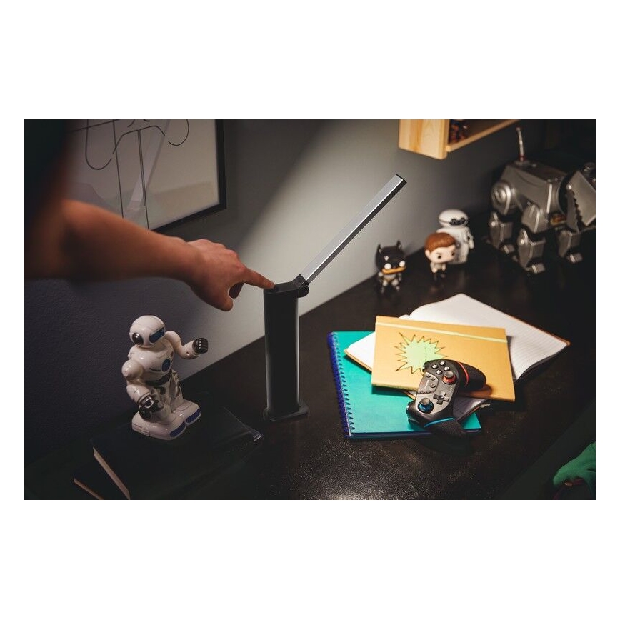 Philips - LED Димируема сензорна настолна лампа AMBER LED/5W/5V черна