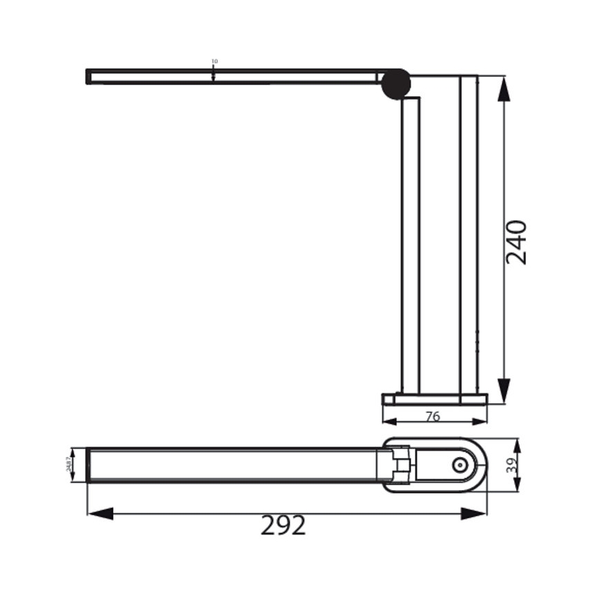 Philips - LED Димируема сензорна настолна лампа AMBER LED/5W/5V черна