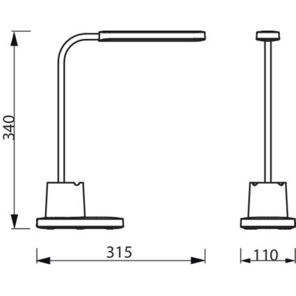 Philips - LED Димируема сензорна настолна лампа BUCKET LED/7W/5V 3000/4000/5700K CRI 90