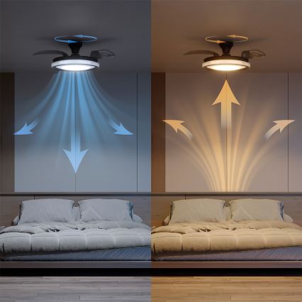 Philips - димируемо LED таванно осветително тяло с вентилатор BLISS LED/35W/230V черно + дистанционно управление