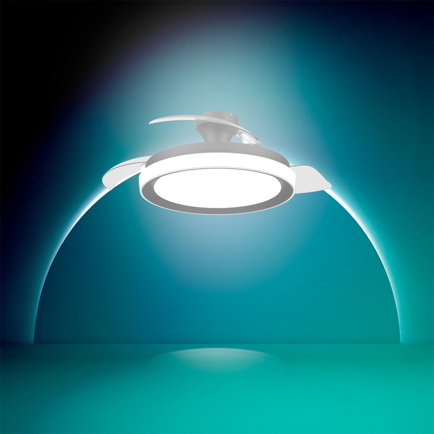 Philips - димируемо LED таванно осветително тяло с вентилатор BLISS LED/35W/230V черно + дистанционно управление