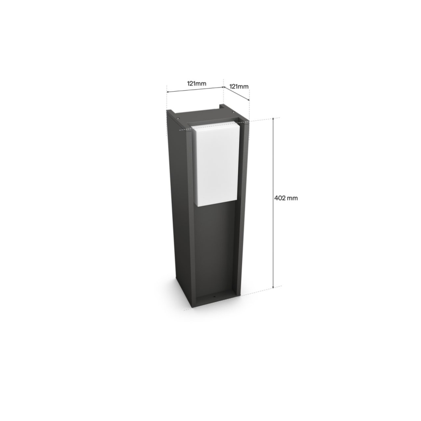 Philips - LED димируема външна лампа Hue TURACO 1xE27/8,1W/230V 40 cm IP44
