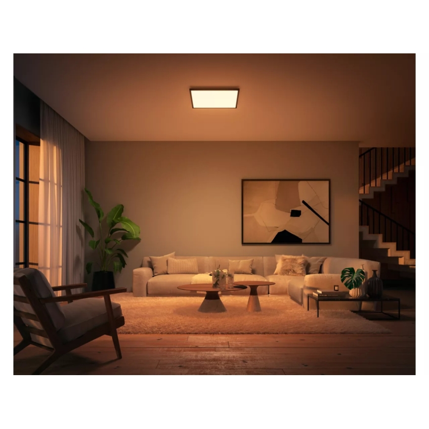 Philips - Димируемо LED таванно осветително тяло Hue AURELLE LED/39W/230V 2200-6500K 60x60 cm черно