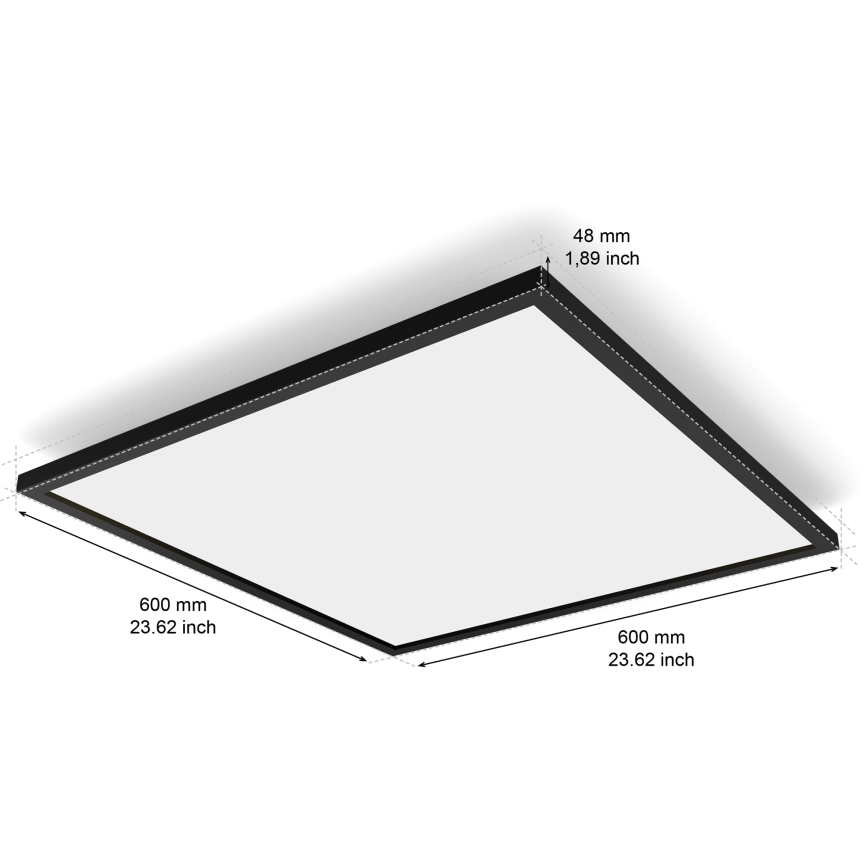 Philips - Димируемо LED таванно осветително тяло Hue AURELLE LED/39W/230V 2200-6500K 60x60 cm черно
