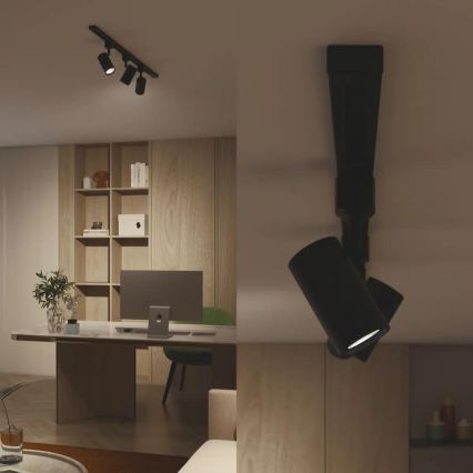 Philips - LED димируемо точково осветително тяло за шинна система EASYLINK 3xGU10/6,2W/230V 2200-2700K 1m черно