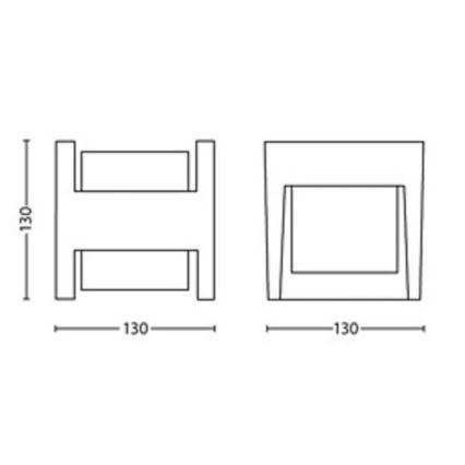 Philips - LED Екстериорен аплик ARBOUR LED/3,8W/230V 2700K IP44