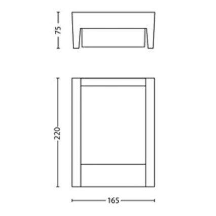 Philips - LED Екстериорен аплик ARBOUR LED/3,8W/230V 2700K IP44