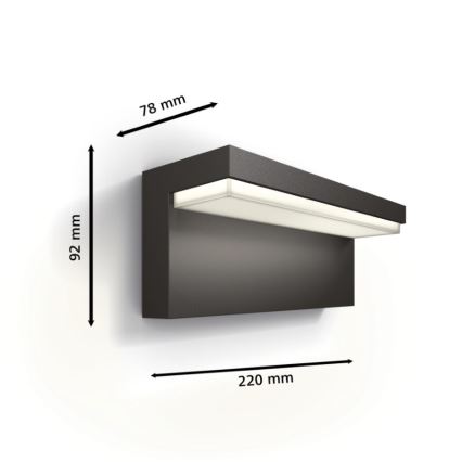 Philips - LED Екстериорен аплик BUSTAN LED/3,8W/230V 4000K IP44