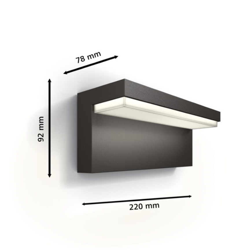 Philips - LED Екстериорен аплик BUSTAN LED/3,8W/230V 4000K IP44