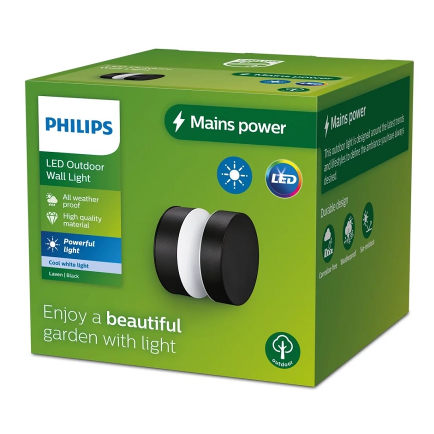Philips - LED Екстериорен аплик LAVEN LED/6W/230V 4000K IP44