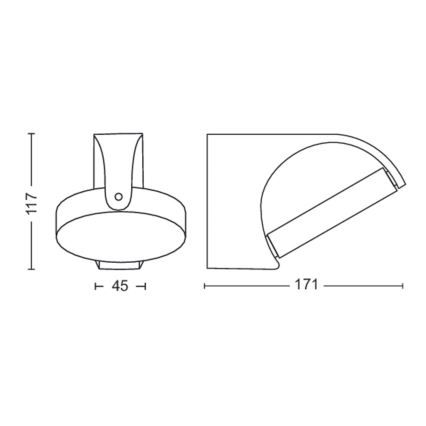Philips - LED Екстериорен аплик LED/7W/230V 2700K IP44