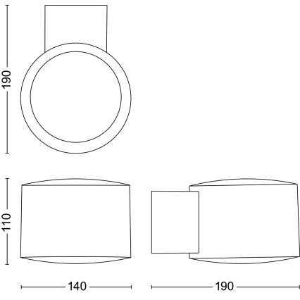 Philips - LED Екстериорен аплик OTIS LED/4,3W/230V 2700K IP44