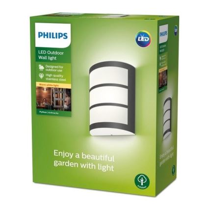 Philips - LED Екстериорен аплик LED/6W/230V 2700K IP44