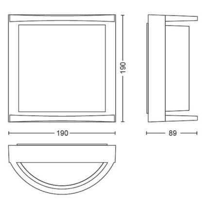 Philips - LED Екстериорен аплик SAMONDRA LED/3,8W/230V IP44