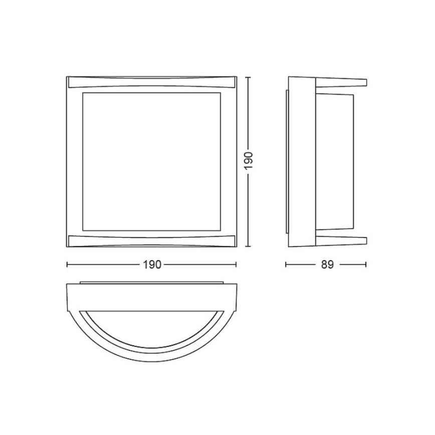 Philips - LED Екстериорен аплик SAMONDRA LED/3,8W/230V IP44