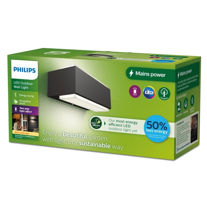Philips - LED Екстериорен аплик STRATOSPHERE LED/3,8W/230V 2700K IP44