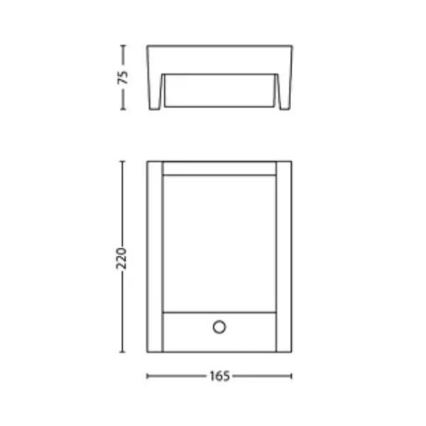 Philips - LED Екстериорен аплик със сензор ARBOUR LED/3,8W/230V 2700K IP44