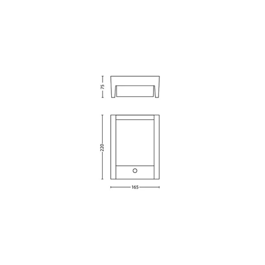 Philips - LED Екстериорен аплик със сензор ARBOUR LED/3,8W/230V 2700K IP44