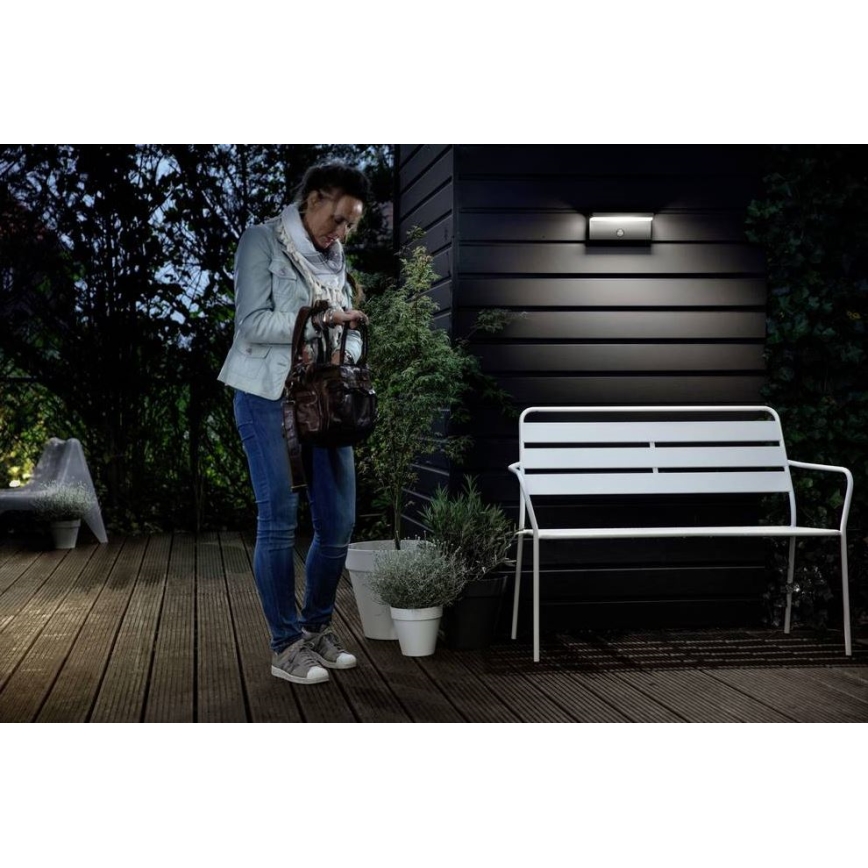Philips - LED Екстериорен аплик със сензор BUSTAN LED/3,8W/230V 4000K IP44