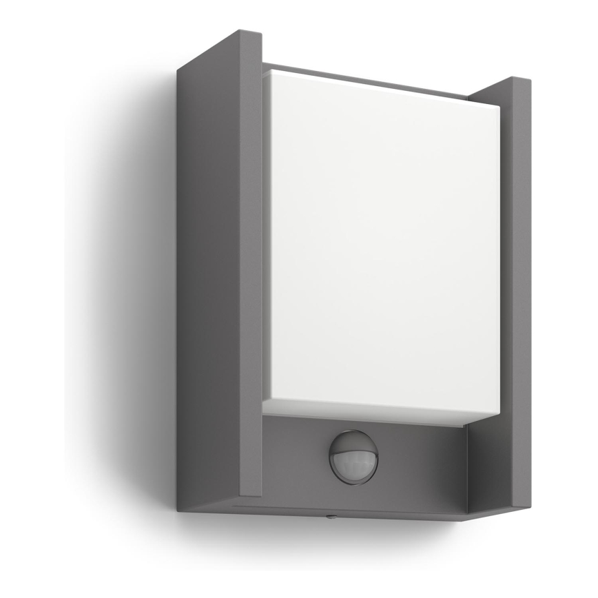 Philips - LED Екстериорен аплик със сензор LED/6W 2700K IP44
