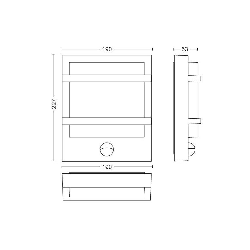 Philips - LED Екстериорен аплик със сензор PETRONIA LED/3,8W/230V IP44