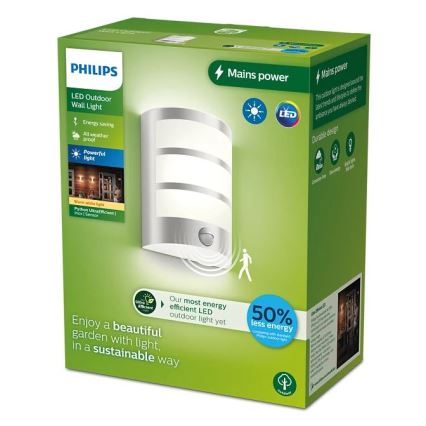 Philips - LED Екстериорен аплик със сензор PYTHON LED/3,8W/230V IP44