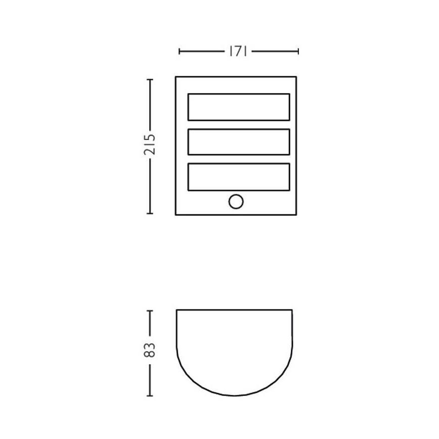 Philips - LED Екстериорен аплик със сензор LED/6W/230V 4000K IP44