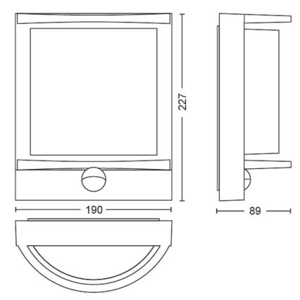 Philips - LED Екстериорен аплик със сензор SAMONDRA LED/3,8W/230V IP44
