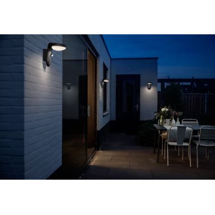 Philips - LED Екстериорен аплик със сензор LED/9W/230V 2700K IP44